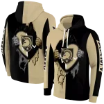 army black knights heartbeat graphic gold hoodie best selling