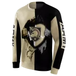 army black knights heartbeat graphic gold hoodie best selling