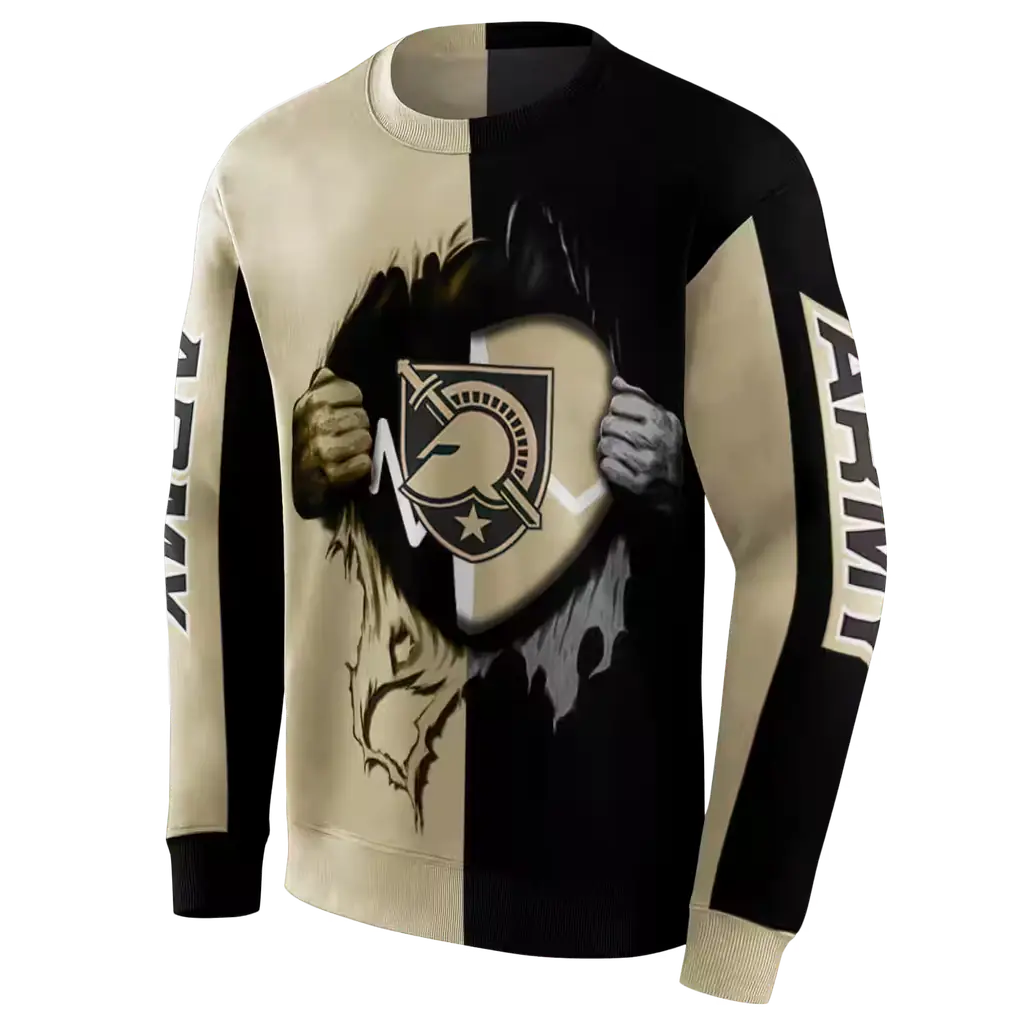 army black knights heartbeat graphic gold hoodie new arrival army black knights heartbeat graphic gold hoodie new arrival