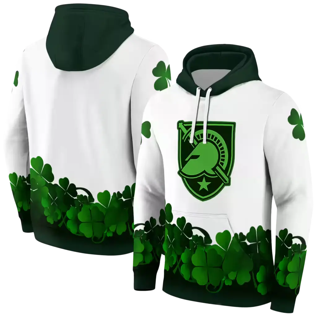 army black knights lucky motif white green hoodie fashion forward army black knights lucky motif white green hoodie fashion forward