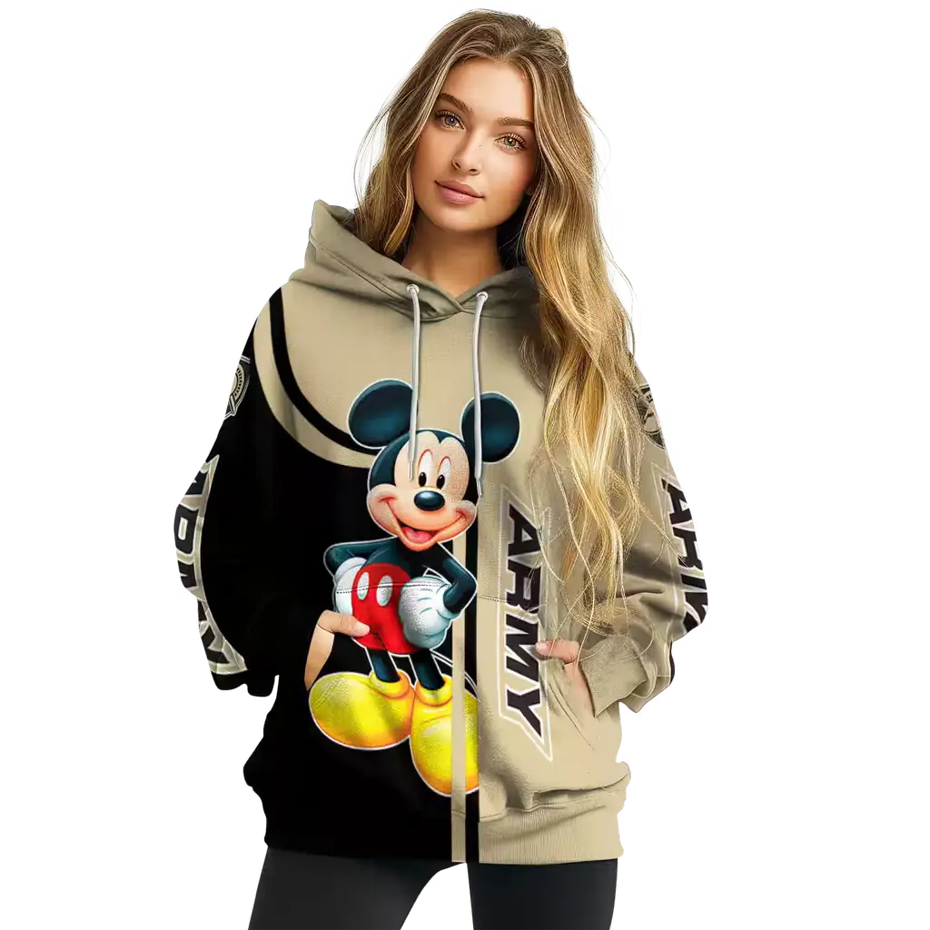 army black knights mickey mouse gold black hoodie high quality army black knights mickey mouse gold black hoodie high quality