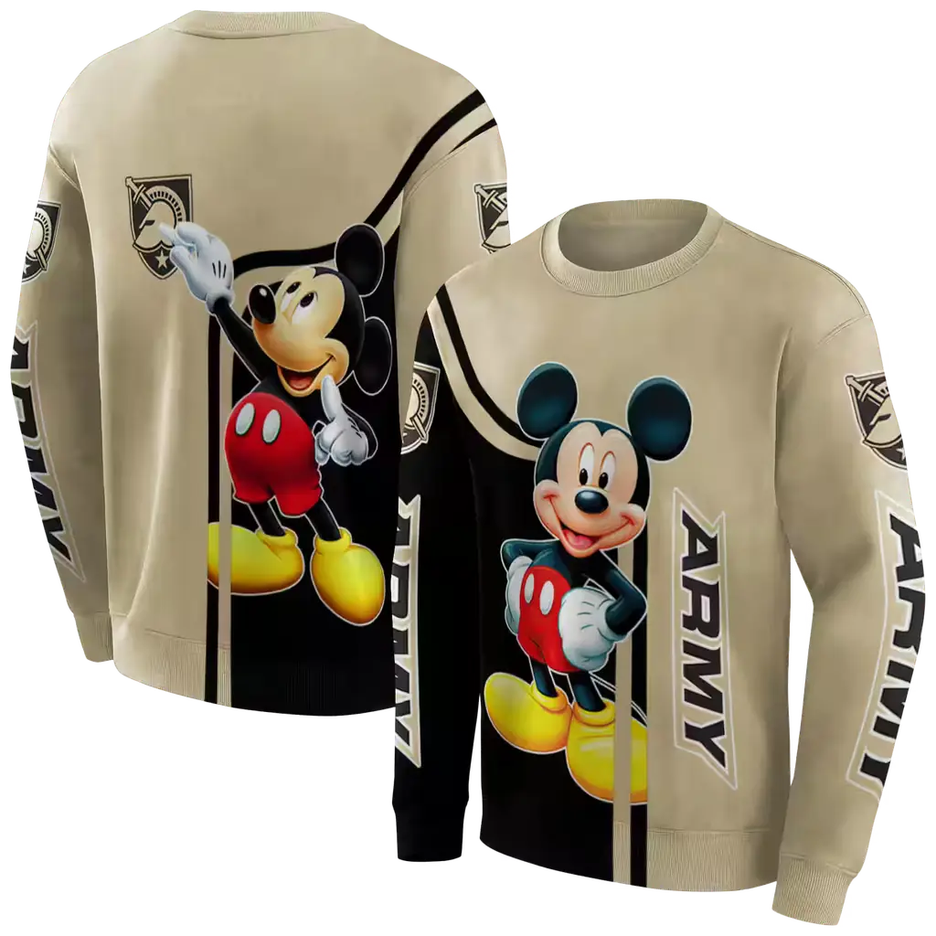 army black knights mickey mouse gold black hoodie premium grade army black knights mickey mouse gold black hoodie premium grade