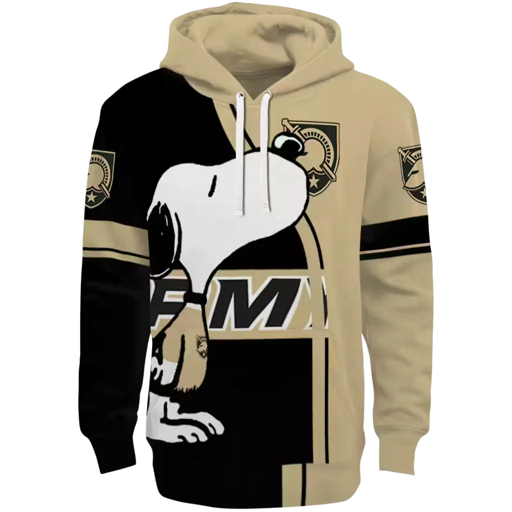 army black knights playful snoopy gold hoodie best selling army black knights playful snoopy gold hoodie best selling
