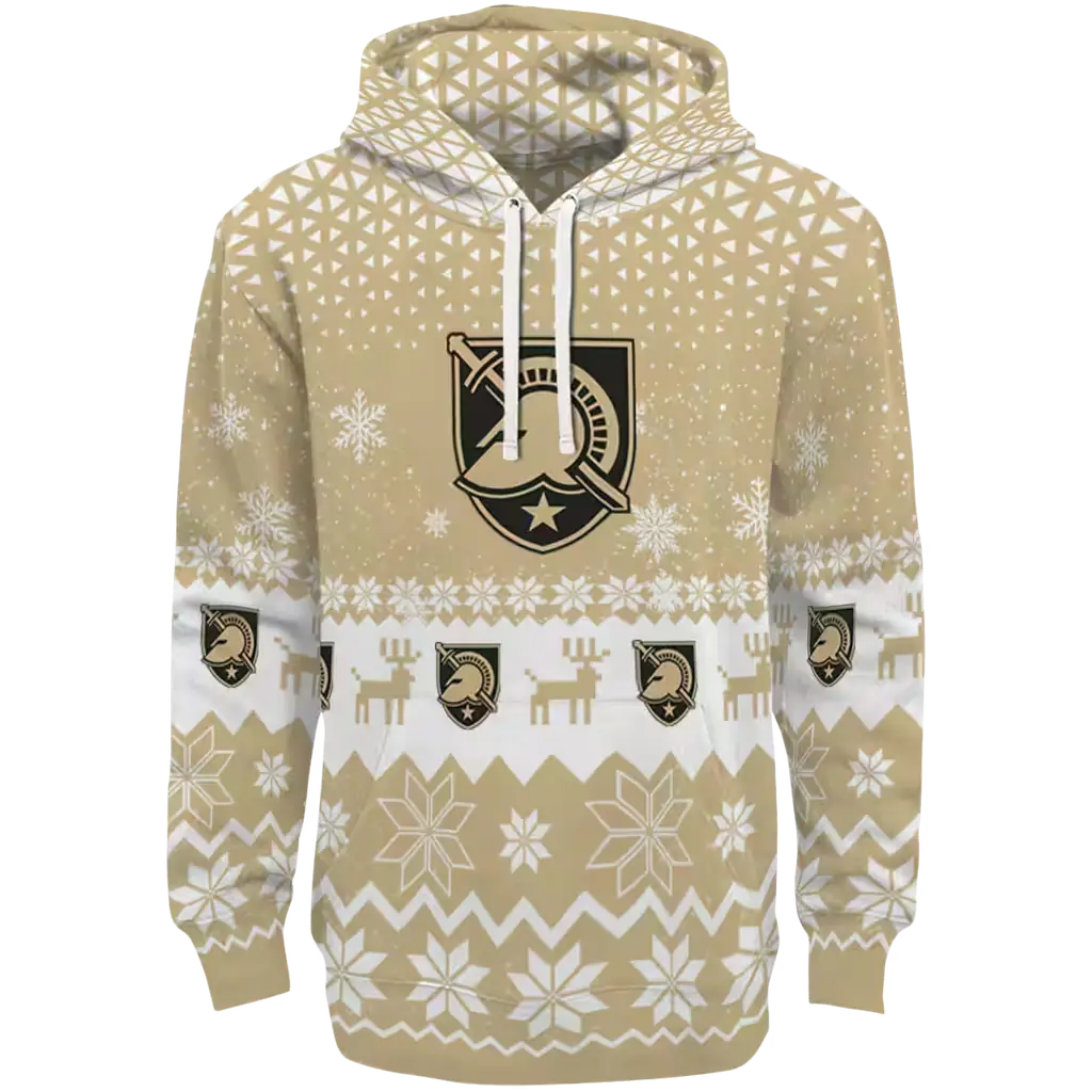 army black knights reindeer motif gold hoodie best selling army black knights reindeer motif gold hoodie best selling