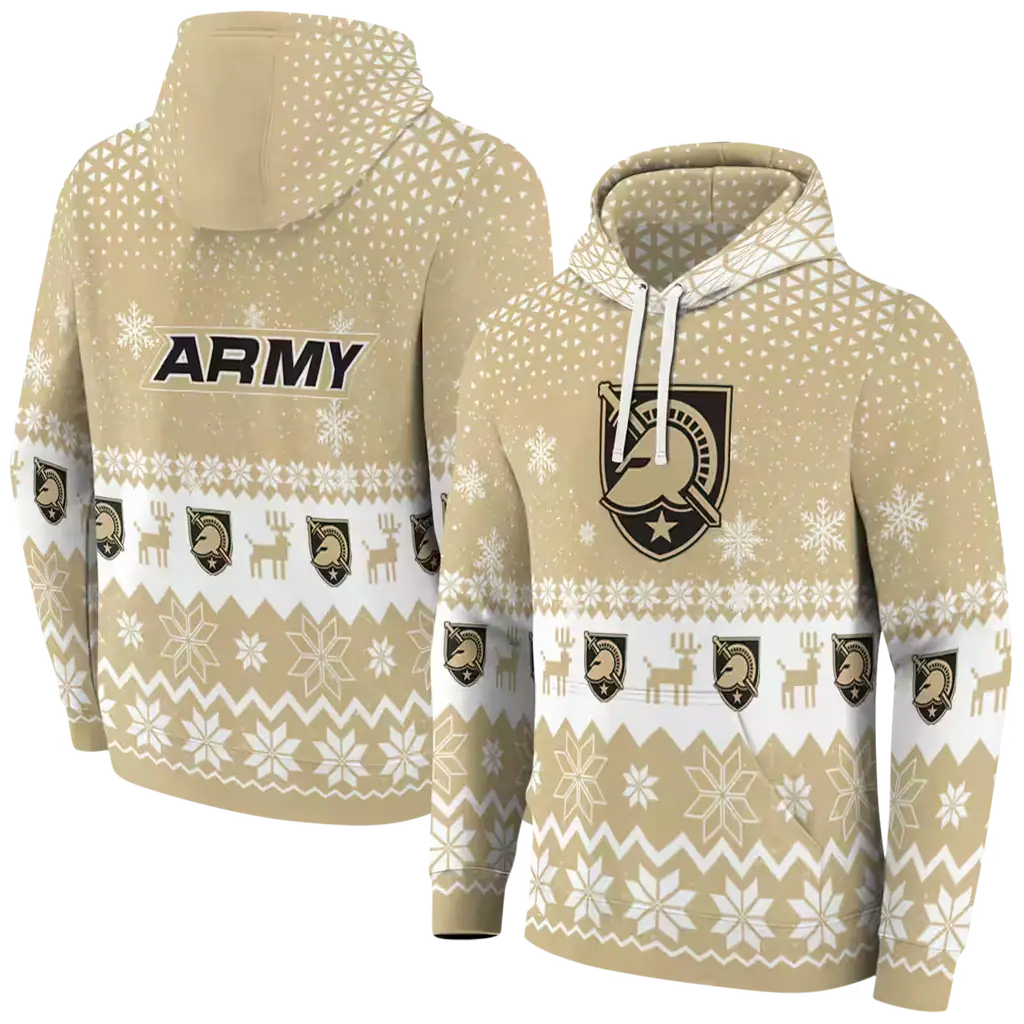 army black knights reindeer motif gold hoodie fashion forward army black knights reindeer motif gold hoodie fashion forward