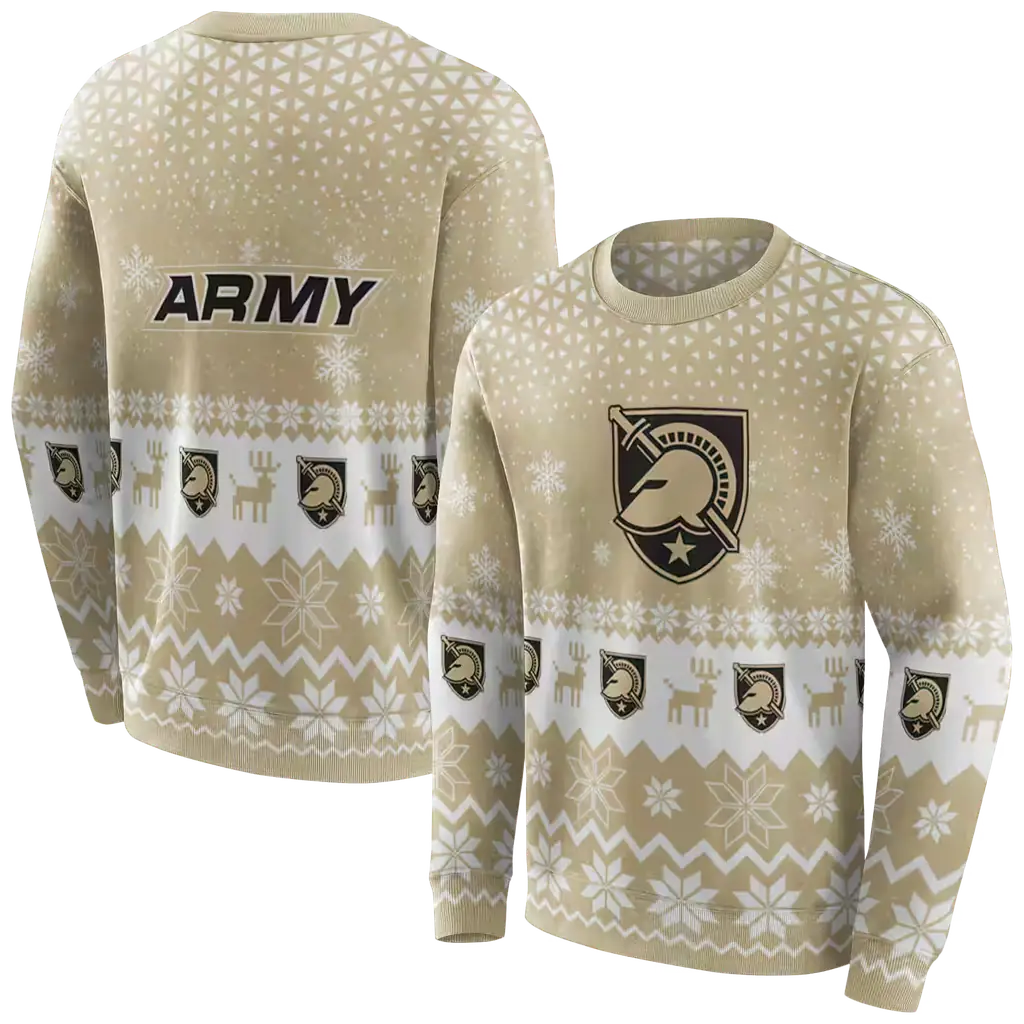 army black knights reindeer motif gold hoodie premium grade army black knights reindeer motif gold hoodie premium grade