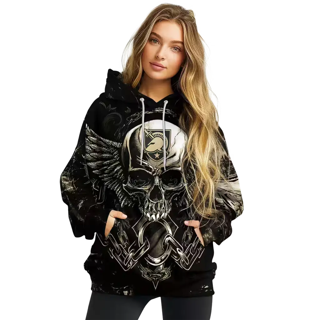 army black knights skull artwork gold black hoodie high quality army black knights skull artwork gold black hoodie high quality