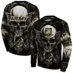 army black knights skull artwork gold black hoodie best selling