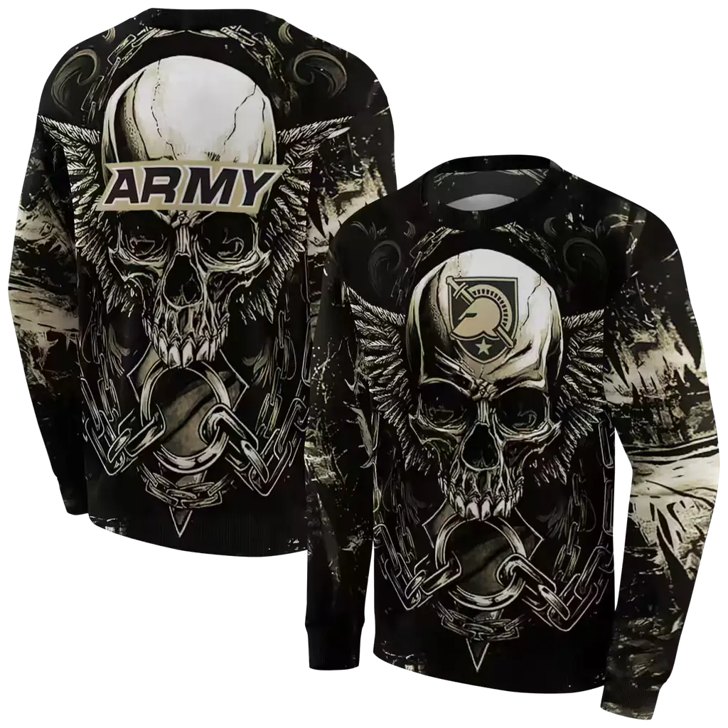 army black knights skull artwork gold black hoodie premium grade army black knights skull artwork gold black hoodie premium grade