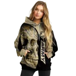 army black knights skull motif gold black hoodie best selling