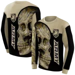 army black knights skull motif gold black hoodie best selling