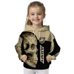 army black knights skull motif gold black hoodie best selling