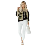 army black knights skull motif gold black hoodie best selling