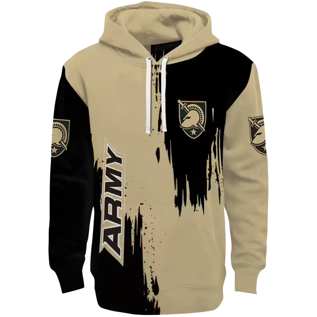 army black knights splatter effect gold hoodie best selling army black knights splatter effect gold hoodie best selling
