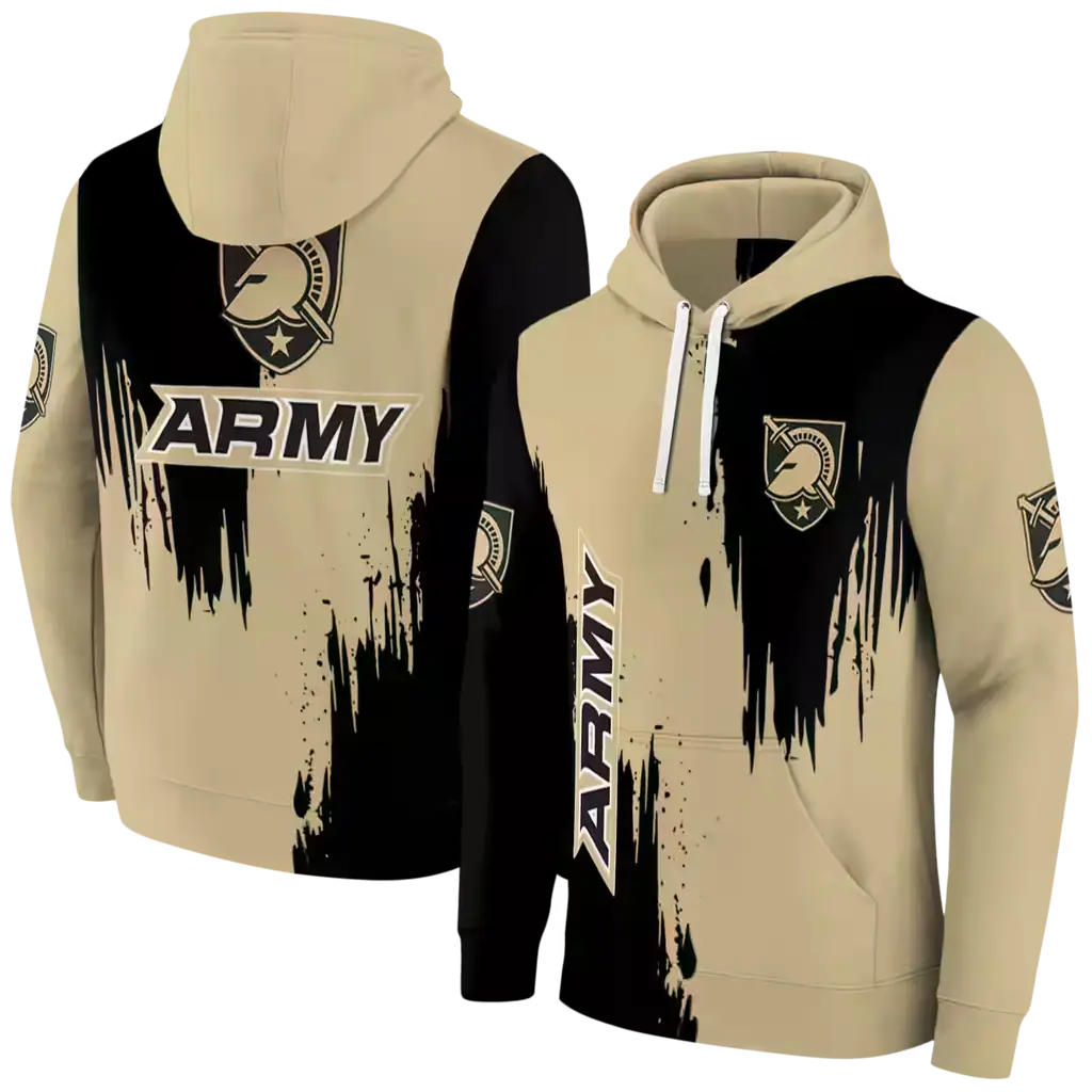 army black knights splatter effect gold hoodie fashion forward army black knights splatter effect gold hoodie fashion forward