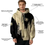 army black knights splatter effect gold hoodie best selling