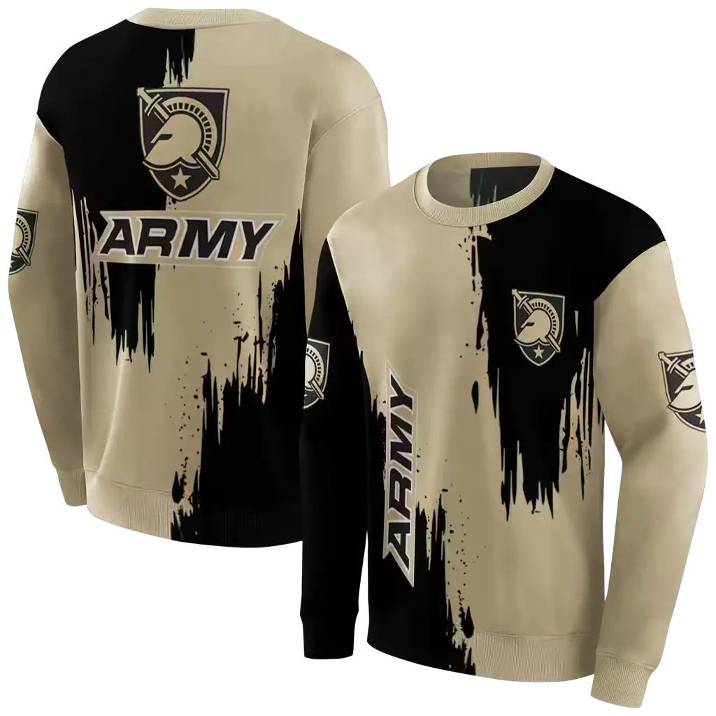 army black knights splatter effect gold hoodie premium grade army black knights splatter effect gold hoodie premium grade