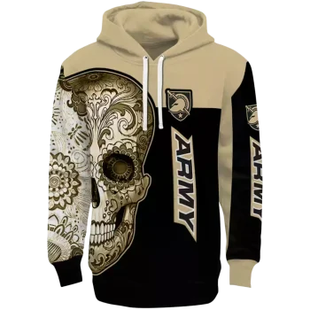 army black knights sugar skull gold black hoodie best selling