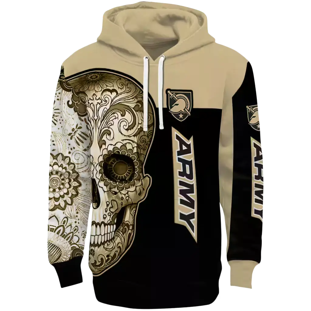 army black knights sugar skull gold black hoodie best selling army black knights sugar skull gold black hoodie best selling