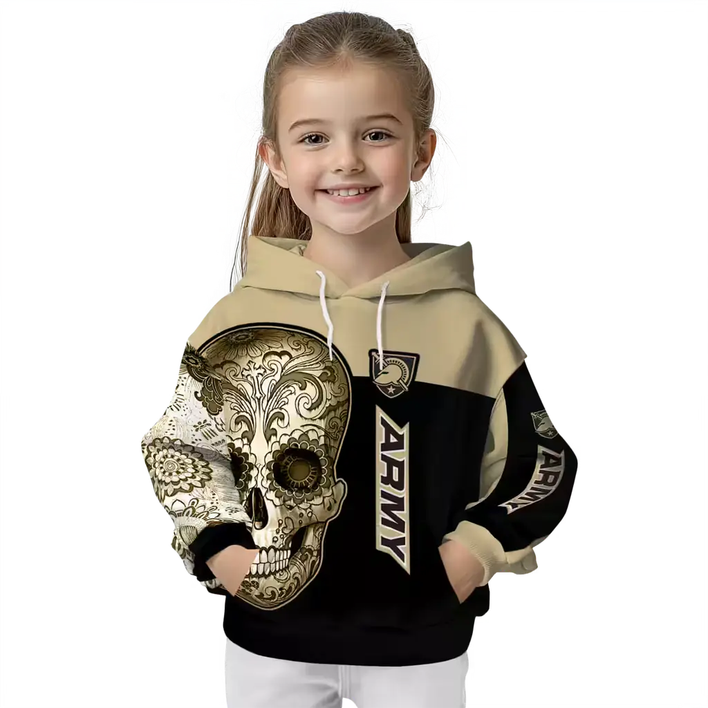 army black knights sugar skull gold black hoodie top rated army black knights sugar skull gold black hoodie top rated