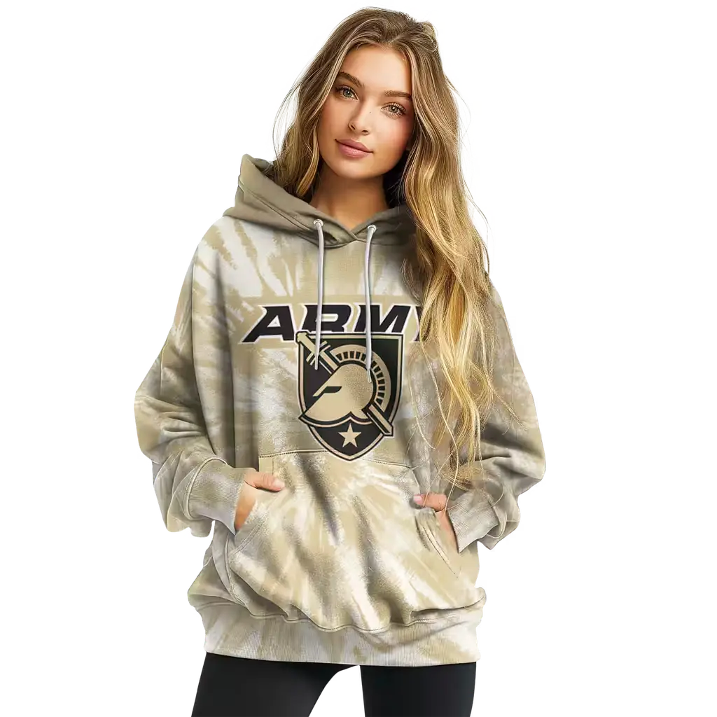 army black knights tie dye pattern gold hoodie high quality army black knights tie dye pattern gold hoodie high quality