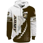 army black knights triangular pattern gold white hoodie best selling