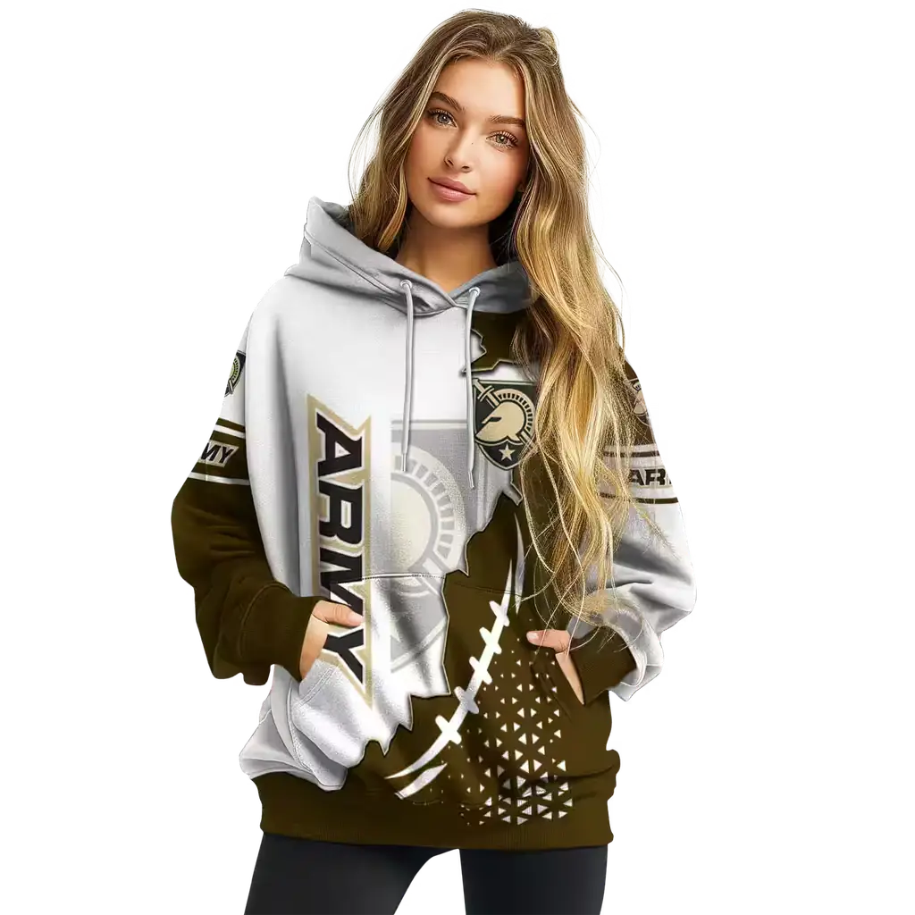 army black knights triangular pattern gold white hoodie high quality army black knights triangular pattern gold white hoodie high quality