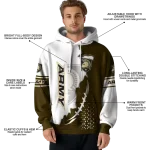 army black knights triangular pattern gold white hoodie best selling