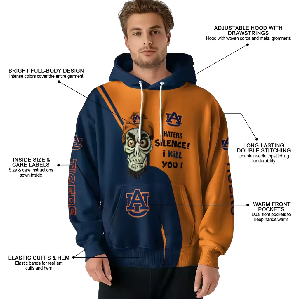 auburn tigers achmed skull navy blue hoodie latest model auburn tigers achmed skull navy blue hoodie latest model