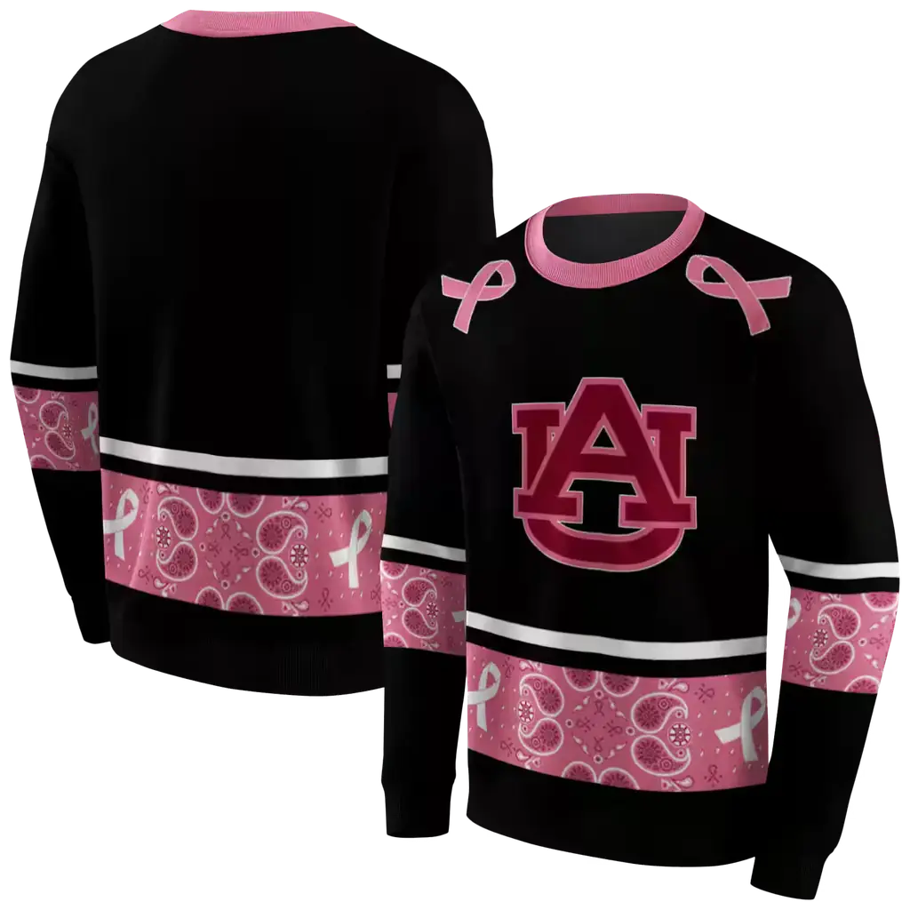 auburn tigers awareness ribbon black pink hoodie premium grade auburn tigers awareness ribbon black pink hoodie premium grade