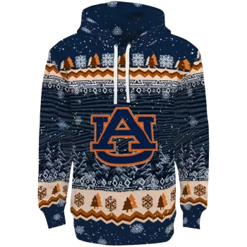 auburn tigers christmas trees navy blue hoodie best selling