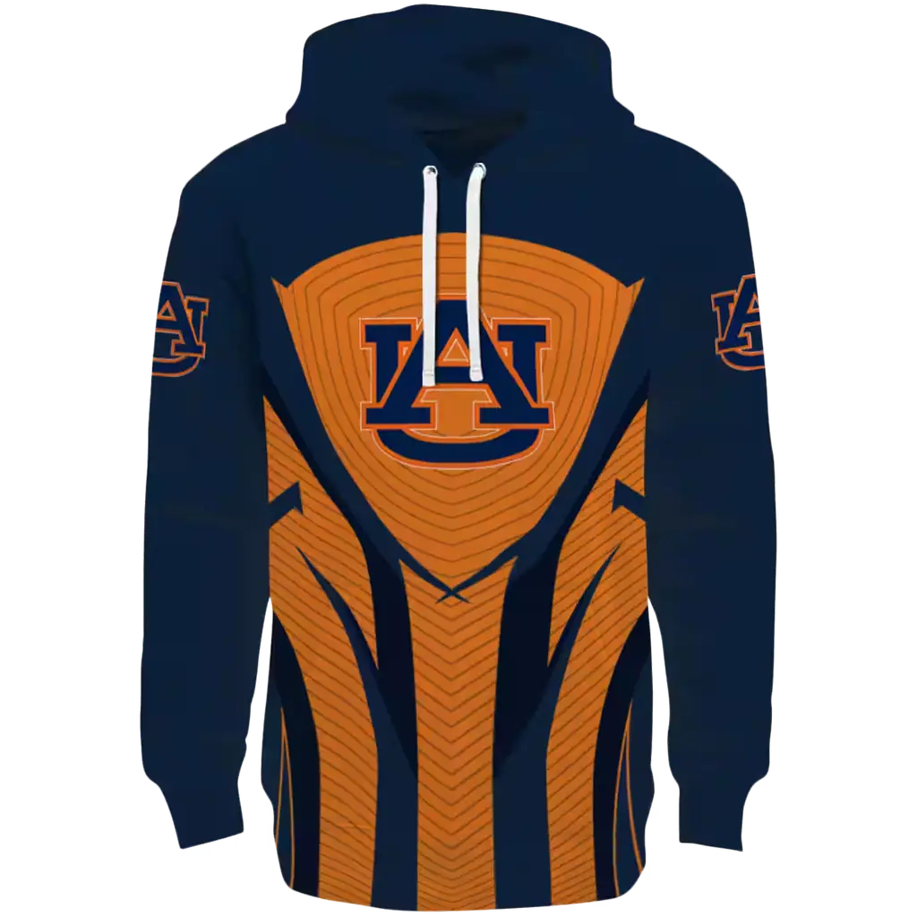 auburn tigers concentric lines navy blue black hoodie best selling auburn tigers concentric lines navy blue black hoodie best selling