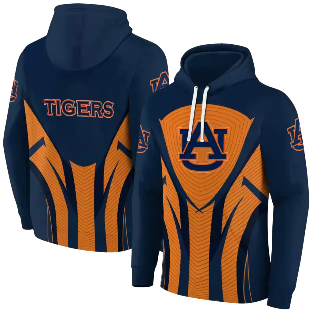auburn tigers concentric lines navy blue black hoodie fashion forward auburn tigers concentric lines navy blue black hoodie fashion forward
