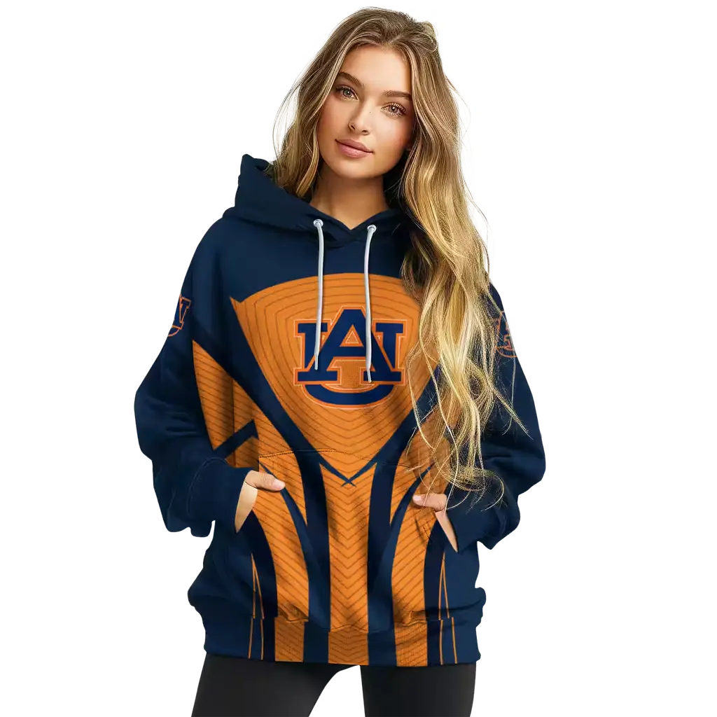 auburn tigers concentric lines navy blue black hoodie high quality auburn tigers concentric lines navy blue black hoodie high quality