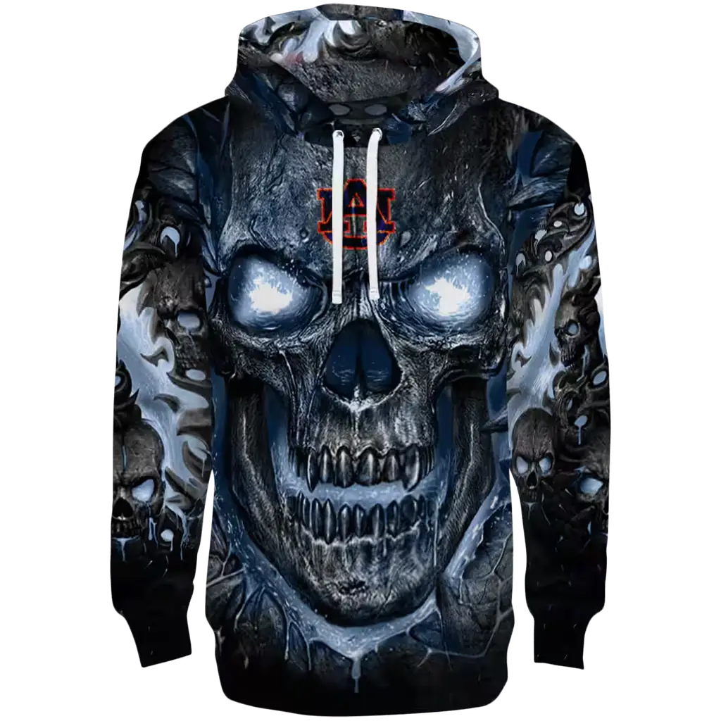 auburn tigers demonic skull navy blue black hoodie best selling auburn tigers demonic skull navy blue black hoodie best selling