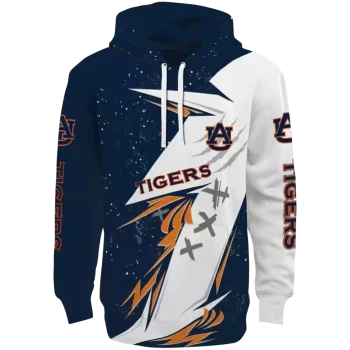 auburn tigers dynamic slash navy blue white hoodie best selling