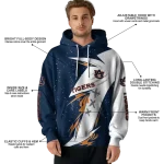 auburn tigers dynamic slash navy blue white hoodie best selling