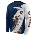 auburn tigers dynamic slash navy blue white hoodie best selling