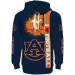 auburn tigers football heartbeat navy blue hoodie best selling