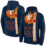 auburn tigers football heartbeat navy blue hoodie best selling