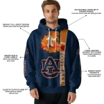 auburn tigers football heartbeat navy blue hoodie best selling