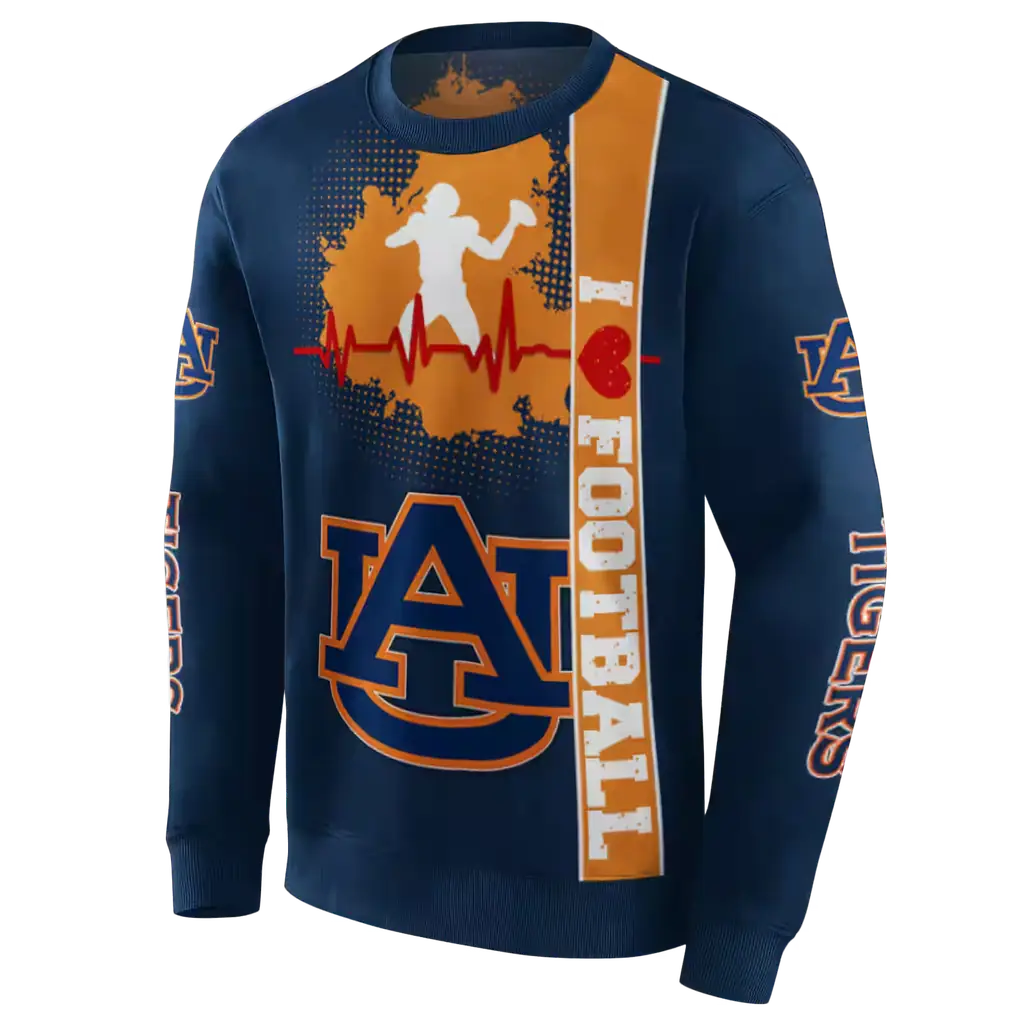 auburn tigers football heartbeat navy blue hoodie new arrival auburn tigers football heartbeat navy blue hoodie new arrival