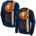 auburn tigers football heartbeat navy blue hoodie best selling