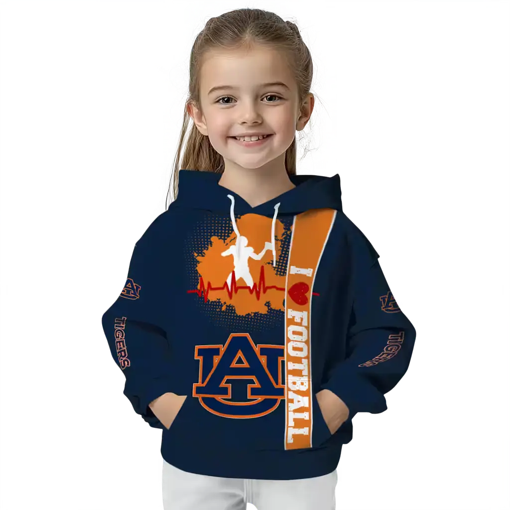 auburn tigers football heartbeat navy blue hoodie top rated auburn tigers football heartbeat navy blue hoodie top rated
