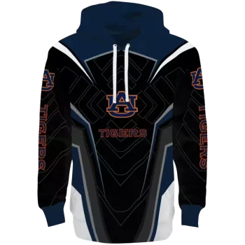 auburn tigers futuristic pattern navy blue black hoodie best selling