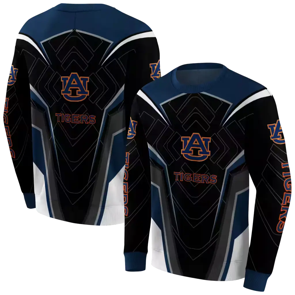 auburn tigers futuristic pattern navy blue black hoodie premium grade auburn tigers futuristic pattern navy blue black hoodie premium grade
