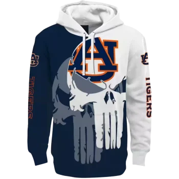 auburn tigers graphic punisher navy blue white hoodie best selling