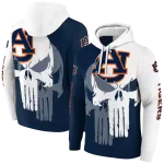 auburn tigers graphic punisher navy blue white hoodie best selling