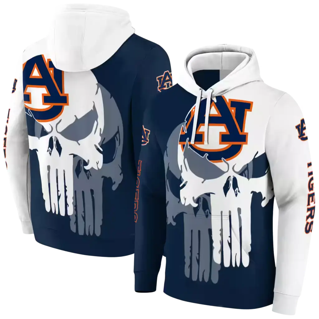 auburn tigers graphic punisher navy blue white hoodie fashion forward auburn tigers graphic punisher navy blue white hoodie fashion forward