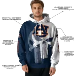 auburn tigers graphic punisher navy blue white hoodie best selling